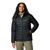 Chaqueta acolchada negra con cierre frontal, cuello alto y bolsillos laterales con cremallera. Cuenta con tecnología termorreflectante y aislamiento sintético para mayor calidez.