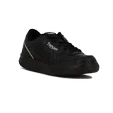 Championes Topper modelo X-Forcer, de color negro, diseñados para tenis y uso urbano, con detalles perforados y el logo de la marca en el lateral.
