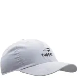Gorro deportivo Topper color gris con logo bordado en negro.