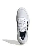 Championes de tenis y pádel Adidas Game Court 3 All, color blanco con las tres tiras características de la marca en color negro en los laterales.
