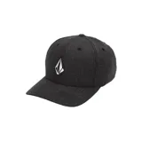 Gorra de seis paneles con visera curva, confeccionada en tejido de sarga estructurado color gris jaspeado. Presenta el logo de la marca bordado en el frente y en la parte posterior, con tecnología Flexfit para un ajuste cómodo.