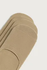 Pack de cuatro pares de calcetines pinky invisibles tejidos con mezcla de algodón. Acabado en rib.