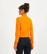 Blusa básica de punto marca Blue Steel, con cuello alto y manga larga. Confeccionada en tejido de punto recto con textura suave y cómoda.