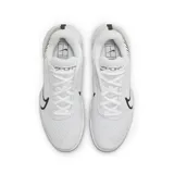 Championes de tenis Nike Court Air Zoom Vapor Pro 2, color blanco con detalles en negro. Presentan un diseño aerodinámico con tecnología Air Zoom en la entresuela para mayor amortiguación y respuesta, y un patrón de rayas diagonales en el talón.