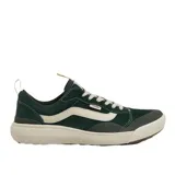 Championes Vans Ultrarange Exo Se, color verde oscuro con detalles en beige y suela texturizada.