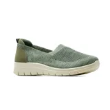 Championes deportivos Korium Confort modelo Babette, de tipo slip-on en color beige con tejido de punto elástico y suela flexible.
