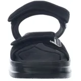 Sandalias de plataforma baja con tiras de ajuste con velcro, confeccionadas en material sintético y textil, con diseño ergonómico.