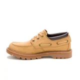 Zapato náutico Caterpillar Colorado Boat Lo Honey Nubuck, color miel, con cordones y suela de goma.