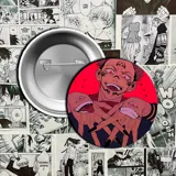 Pin metálico con ilustración de personajes del anime Jujutsu Kaisen.