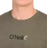 Remera de manga corta color verde oscuro con cuello redondo y logo de la marca estampado en el pecho.