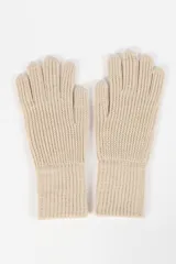Guantes de tejido de punto acanalado, con puño elástico y diseño clásico.