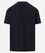 Remera celeste de algodón acanalado, corte slim fit, cuello redondo y mangas cortas.