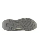 Championes New Balance modelo U997REE, color gris con detalles en blanco y beige, confeccionados en gamuza y malla, con logo "N" característico en los laterales y entresuela ENCAP.