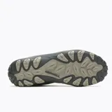 Championes de trekking Merrell modelo Accentor 3 WP, color marrón con detalles en negro y naranja. Diseño impermeable con parte superior de ante y malla, puntera protectora de goma y suela de alta tracción.