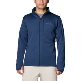 Campera polar Columbia modelo Park View con tecnología Omni-Wick de absorción de humedad. Presenta cuello alto con protector de barbilla, cierre frontal completo, bolsillo en el pecho con cremallera, bolsillos laterales con cremallera, puños elásticos con orificios para los pulgares y tejido elástico.