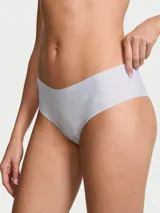 Panty tipo cheeky sin costuras de microfibra color lila con estampado de limones.