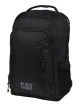 Mochila unisex Cat Explorer Advanced color negro, con ribetes de cordón, compartimento principal grande con bolsillo interior forrado, logo reflectante estampado, bolsillos laterales de malla y bolsillo frontal con panel organizador. Fabricada en poliéster ripstop reciclado.