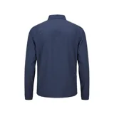 Campera deportiva Nike modelo Rapel Miller, color negro con detalles reflectantes en el pecho y el logo de la marca en tono plateado. Cuenta con cierre frontal completo y cuello alto.