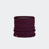 Cuello de lana tejido color borgoña con forro polar Primaloft.