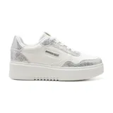 Championes urbanos American Sport modelo Pia, color blanco con detalles plateados.