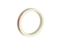 Anillo de plata 925 con baño de oro medio sin fin con circonias multicolor.