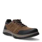 Championes casuales de hombre Freeway, modelo Casual Terra, confeccionados en cuero nobuk de color marrón con detalles en negro y suela dentada.