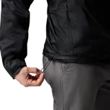 Campera impermeable Columbia Inner Limits III Omni-Tech color negro, con capucha ajustable, cierre frontal y bolsillos laterales con cremallera. Incorpora tecnología transpirable y costuras selladas.