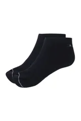 Pack de tres pares de soquetes negros para hombre, con puño gris y logo Legacy en el tobillo. Talle 38-45.