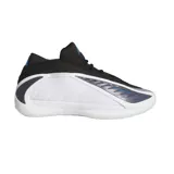 Championes de básquet Adidas Anthony Edwards 2, con diseño aerodinámico en colores blanco, negro y detalles en azul. Presentan un empeine de malla transpirable con refuerzos de TPU, mediasuela con tecnología de amortiguación y suela de goma de alta tracción.