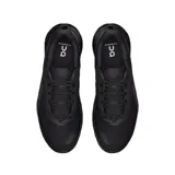 Championes On modelo Cloudhorizon, de color negro, diseñados para running. Cuentan con capellada de malla técnica transpirable, suela gruesa con tecnología CloudTec Phase para máxima amortiguación y cordones tradicionales.