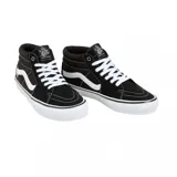 Championes de skate de caña alta Vans Skate Grosso Mid, color negro con detalles en blanco.