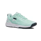 Championes Fila Acer de mujer, color verde menta con suela blanca y detalles en negro. Diseño deportivo con capellada de malla transpirable y refuerzos sintéticos.