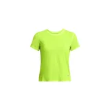 Remera deportiva de manga corta Under Armour, color amarillo neón, con cuello redondo y logo de la marca estampado en el frente. Confeccionada en tejido técnico ligero y transpirable con tecnología de secado rápido.