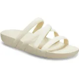 Sandalias Crocs Splash Strappy color negro, con tiras finas y plantilla ahuecada.