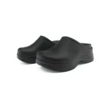 Zueco negro de goma con plataforma y diseño anatómico.