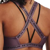 Top deportivo Under Armour negro con breteles anchos cruzados en la espalda con logo de la marca en blanco.