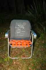 Remera oversize color gris oscuro con estampa frontal en tonos claros que incluye un carrito de helados, una sombrilla y el texto 'Palito Bombón Helado' junto a la firma de la colaboración Pica x Petrichor.