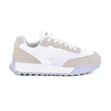 Championes Hi-Tec Lim D24, color blanco con detalles en gris y beige.