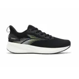 Championes de running Kalenji, modelo negro con suela blanca y detalles geométricos punteados en verde y blanco en los laterales.