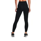 Calza deportiva Under Armour de tiro alto y largo al tobillo, color negro, con logo de la marca en contraste en la cadera.