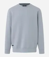 Buzo deportivo Get Over de color gris claro, confeccionado en tejido fleece de doble faz con cuello redondo, mangas largas y puños ajustados.