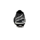Championes de fútbol Diadora Roma MD, color negro con detalles en blanco y bandera italiana en el talón.