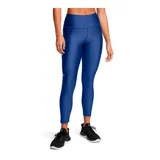 Calza deportiva de tiro alto con tecnología HeatGear, diseñada para absorber el sudor y ofrecer libertad de movimiento. Cuenta con costuras planas ergonómicas, cintura antideslizante y bolsillo lateral.