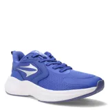 Championes deportivos Topper modelo Fast 2.0, color azul con detalles en blanco y plateado. Presentan una capellada de malla transpirable con refuerzos sintéticos, cierre por cordones y suela de goma blanca con excelente agarre.