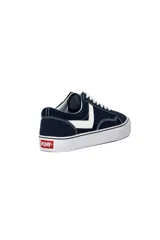 Championes deportivos Pony modelo CF1189 Odl School, color azul marino con detalles en blanco y suela de goma blanca.