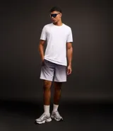 Bermuda deportiva masculina, color verde azulado con efecto degradé, cintura elástica con cordón de ajuste interno y forro de tela.