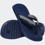 Ojotas Havaianas Track Plus color beige con tiras anchas en tonos beige y blanco.