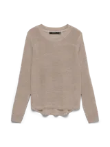 Buzo tejido Vero Moda modelo Charity, de manga larga, cuello redondo y calce regular.