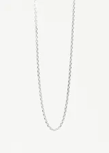Cadena fina de plata 925 hipoalergénica con eslabones tipo forcet.