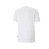 Remera Puma de hombre color negro, de corte clásico, con cuello en V y logo estampado en el pecho.